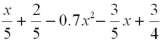 Simplify and collect like terms:   A)    B)    C)    D)    E)   