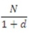 When N = $135 and d = .085, the result of   is $124.42.