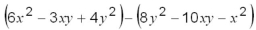 Simplify and collect like terms: