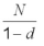 Evaluate and calculate to the cent:   for N = $89.10, d = 0.10
