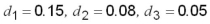 Evaluate accurate to the cent: L(1-d<sub>1</sub>)(1-d<sub>2</sub>)(1-d<sub>3</sub>) for L = $340,  