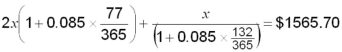 Solve for x to five-figure accuracy:  