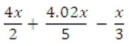 Simplify the following expression  