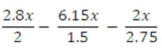 Simplify the following expression  