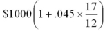 Evaluate   A)  $1,063.75 B)  $1,416.73 C)  $1,765.00 D)  $1,637.50 E)  $1,480.42