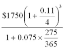 Evaluate   A)  $1,701.95 B)  $1,796.85 C)  $2,265.35 D)  $1,897.86 E)  $2,392.70