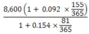 Calculate the final value of the following equation   A)  8,640.69 B)  8,122.68 C)  5,867.98 D)  1,882.57 E)  5,345.43
