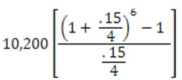 Calculate the final value of the following equation   A)  23,841.35 B)  42,514.98 C)  67,232.57 D)  80,141.68 E)  92,654.12