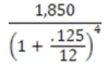 Calculate the final value of the following equation   A)  1,150.45 B)  1,385.61 C)  2,128.47 D)  1,774.88 E)  2,235.47