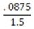 The fraction   converted to percentage form is 5.833%