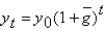 According to the constant growth rate rule,if a variable starts at some initial value   At t = 0 and grows at   At a constant rate g¯,then the value of the variable in three periods is given by: A)    . B)    . C)    . D)    . E)    .
