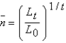 Suppose population growth is given by   ,where L0 is the population today,   Is the population in t periods,and   Is the population constant growth rate.If we do not know what value   Takes but do know the values of   ,   ,and t,we can calculate   By punching __________ into our calculator. A)    B)    C)    D)    E)   