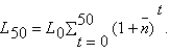 Suppose there are    people in the world today.If the population growth rate equals    ,then in 50 years,the world population will be  