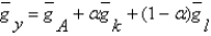 Suppose k and l grow at constant rates given by    and    and A is a constant.If    ,the growth rate of y is    .
