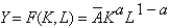 The following equation is an example of __________:   )  A) a consumption function B) a utility function C) a production function D) the production possibilities frontier E) a growth model