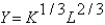 If the production function is given by   And   ,K = 27,and L = 8,total output equals: A) Y = 1. B) Y = 18. C) Y = 12. D) Y = 8. E) none of the above