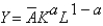 In the Cobb-Douglas production function   ,defining y = Y/L as output per person and k = K/L as capital per person,the per person production function is: A)    . B)    . C)    . D)    . E) none of the above