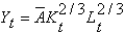 The production function used in the Solow model is: A)    . B)    . C)    . D)    . E)    .