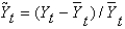 Defining   As current output,   As potential output,and   As short-run fluctuations,how can the equation     Be best defined? A) the percentage deviation of current output from potential output B) the difference between current output and potential output C) the percentage deviation of potential output from current output D) the deviation of current output from potential output E) the difference between potential output and current output
