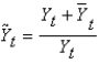 Defining    as current output,    as potential output,and    as short-run fluctuations,the text uses the following equation to measure the fluctuations component of output:  