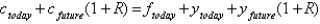The consumer's lifetime utility is given as    .