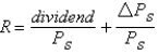 If we divide both sides of the equation   By earnings we get: A) the price-earnings ratio. B) the equilibrium interest rate. C) firm capital gains/losses. D) the marginal product of capital. E) inflation-adjusted prices.