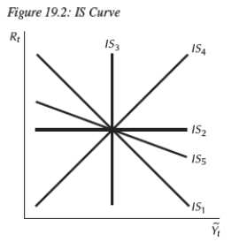   -Consider Figure 19.2.If __________ is the IS curve without the interest rate gap,__________ is the IS curve that includes the interest rate gap. A) IS2;IS5 B) IS1;IS4 C) IS1;IS5 D) IS1;IS3 E) IS3;IS5