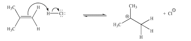Is the mechanistic step shown here endothermic or exothermic? Explain your answer briefly.  
