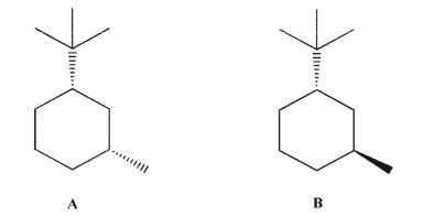 Which molecule do you expect to be more stable, A or B?  