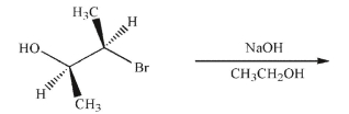 An intramolecular Williamson ether synthesis may be used to produce epoxides.Predict the product of the following reaction conditions and provide a mechanism for the transformation.  