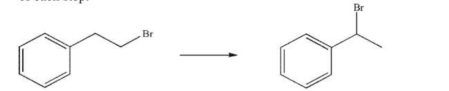 Outline a multistep synthesis of the target molecule from the starting material shown.You may use any organic or inorganic reagents.Show the reagents necessary for each step and the product of each step.  