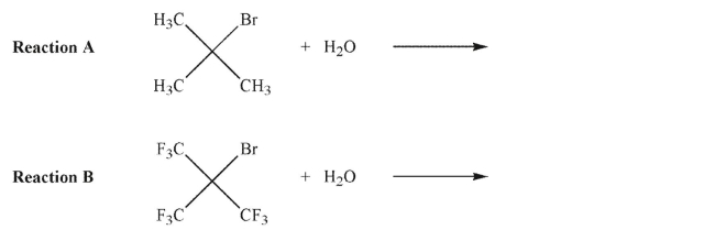 Draw the substitution product that would result from each reaction below.Indicate which reaction would occur faster and provide an explanation for your answer using any necessary diagrams and structures as support.  