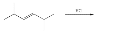 Draw all the possible addition products formed in the reaction shown.  