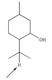 Predict the splitting pattern of the indicated hydrogen in the following molecule.  