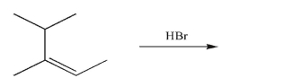 Name the major addition products formed in this reaction and state their relationships to one another.  