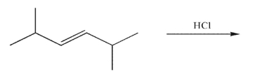 Draw all the possible addition products formed in the reaction shown.  