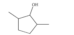 Draw the structure of the precursor alkene to this alcohol and indicate the reagents you would use to convert the precursor to the alcohol.  