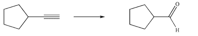 Devise a multistep synthesis of the target molecule from the given starting material.Show the reagents needed for each step and the product of each step.  