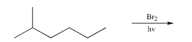 What is the principal monobrominated product that would result from the conditions shown?  