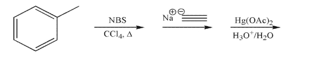 Predict the product of the following sequence of reactions.  
