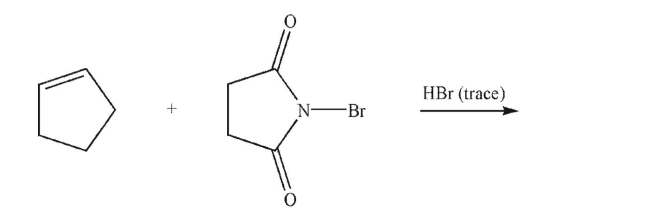 Predict the major organic product and provide a mechanism to illustrate its formation under the conditions shown.Show all curved arrows, lone pairs, and single electrons, and any nonzero formal charges.  