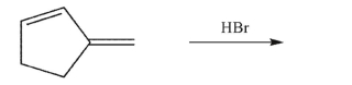Draw the kinetic and thermodynamic products of the following reaction.Indicate the general conditions required to form each.  