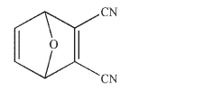 Provide the structures of the diene and the dienophile that were combined in a Diels-Alder reaction to form the structure shown.  