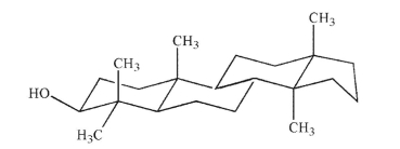 Convert the structure shown here to a bond-line formula showing appropriate stereochemistry at all asymmetric carbons.  