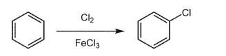 Draw an energy diagram for the chlorination of benzene.Include all intermediates and show their relative energies.  