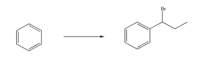 Design a multistep synthesis for the transformation shown using a Friedel-Crafts acylation as one of the steps.You may use any organic or inorganic reagents.Show the reagents needed for each step and the product of each step.  