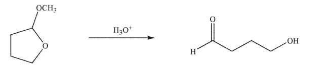 Draw a mechanism for the following transformation.Include all curved arrows, necessary lone pairs, and nonzero formal charges.  