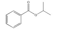 Draw the structures of the alcohol and carboxylic acid that you would combine to produce the ester shown here.  