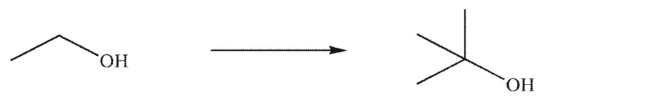 Devise a multistep synthesis of the target material from the starting material shown.Show the reagents needed for each step and the product of each step.Do not draw any mechanisms.  