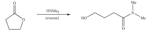 Draw a mechanism for the following transformation.Include all necessary lone pairs, curved arrows, and nonzero formal charges.  